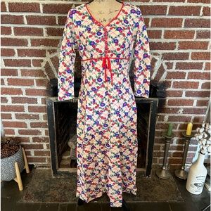 VINTAGE 60's/70's flowered maxi dress